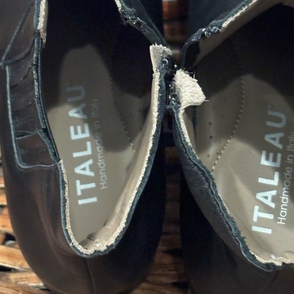 ITALEAU Women's Black Leather Lunella Ankle Booties EU 36.5/6 Made in Itality - Picture 9 of 15